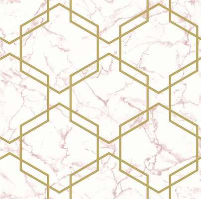 Holden Decor Kaleidoscope 90601 Ventura Pink Gold